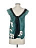 Mint 100% Silk Teal Sleeveless Silk Top Size 0 - photo 2