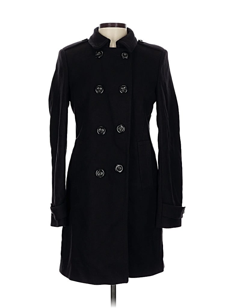 Pre-owned Massimo Dutti Coat In Black