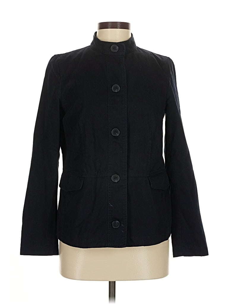 Pre-owned Talbots Long Sleeve Top Black Mock Neckline Tops