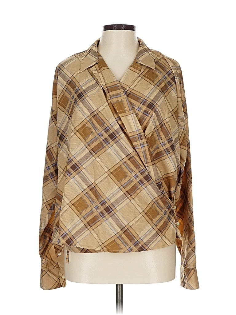 Pre-owned Polo Ralph Lauren Long Sleeve Blouse In Brown