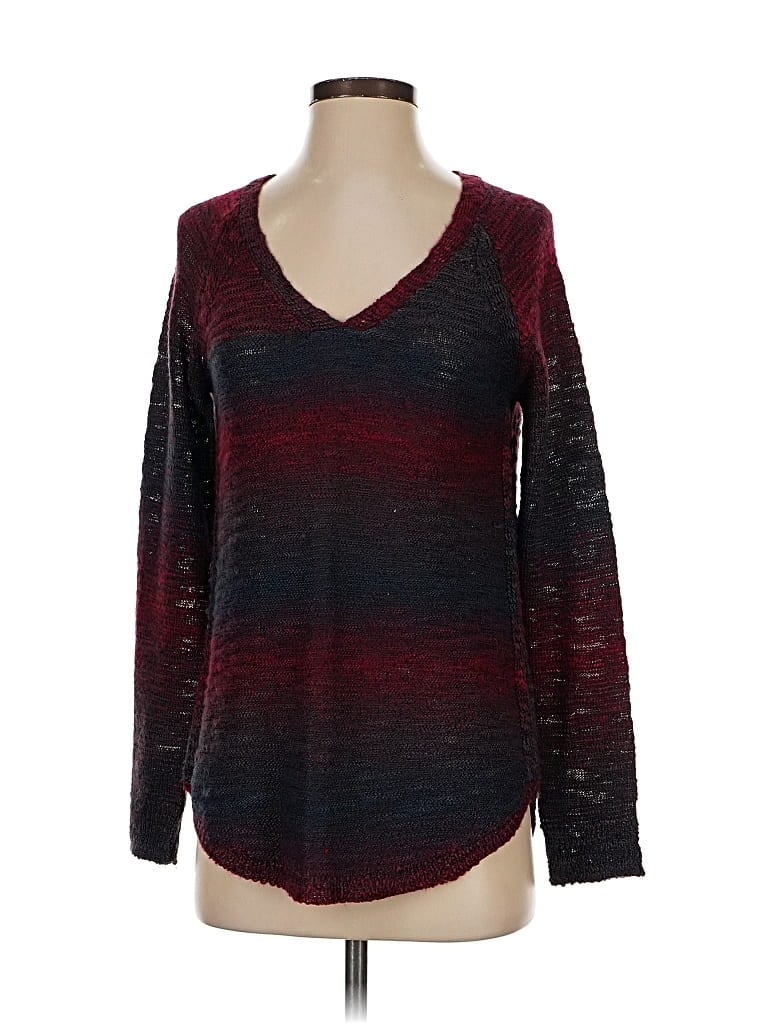 Pre-owned Tribal Pullover Sweater In Burgundy