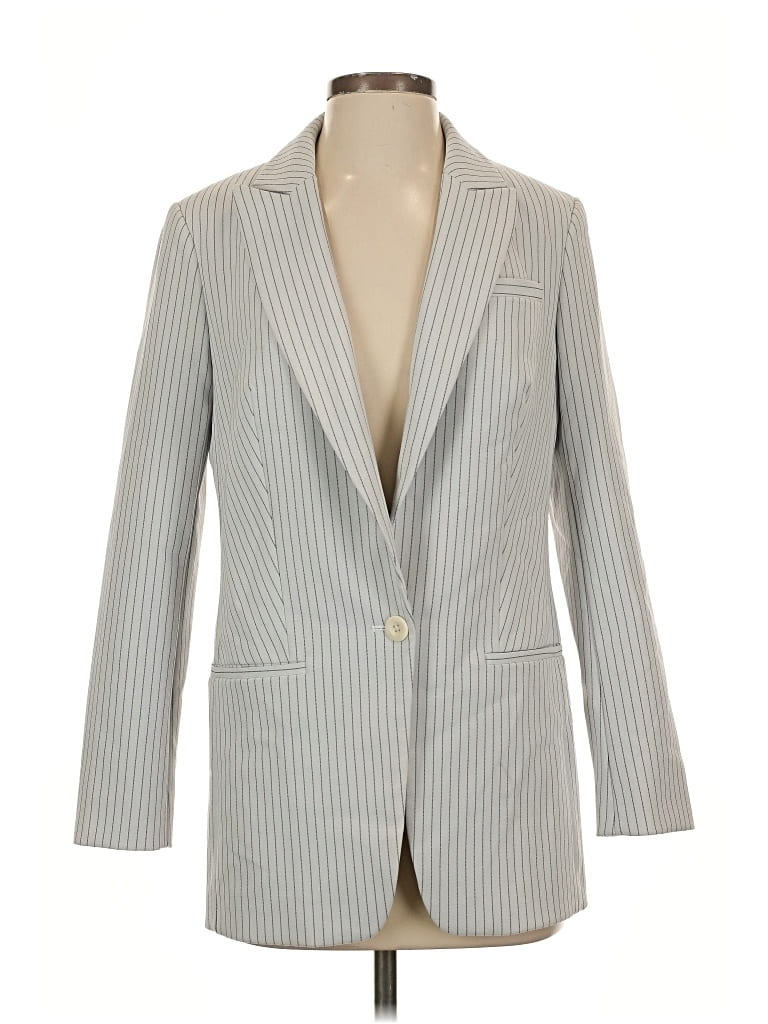 Pre-owned Express Blazer Jacket In Gray