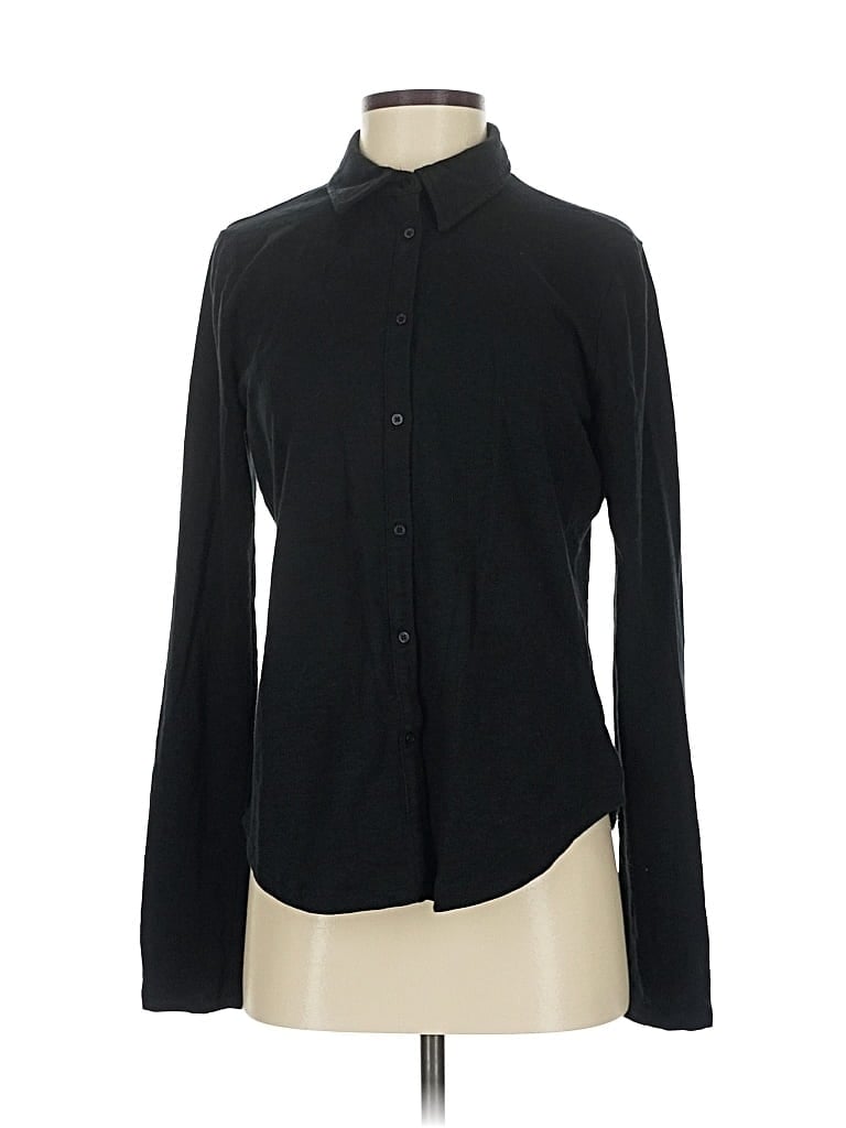 Pre-owned Gap Long Sleeve Blouse In Black