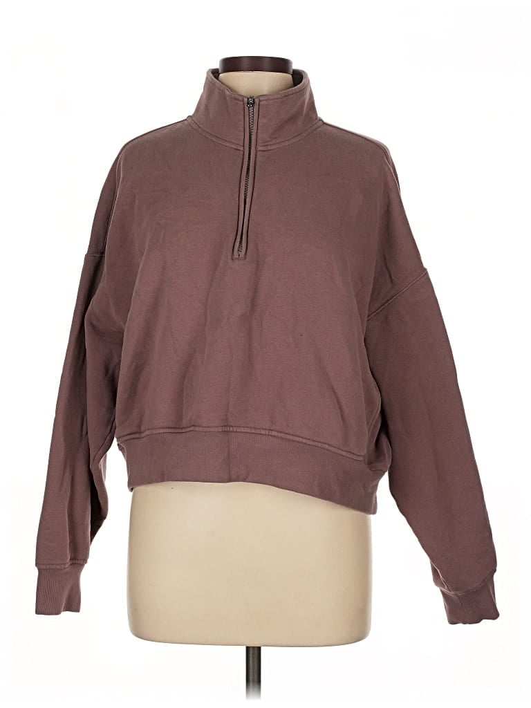 Pre-owned Athleta Sweatshirt In Brown