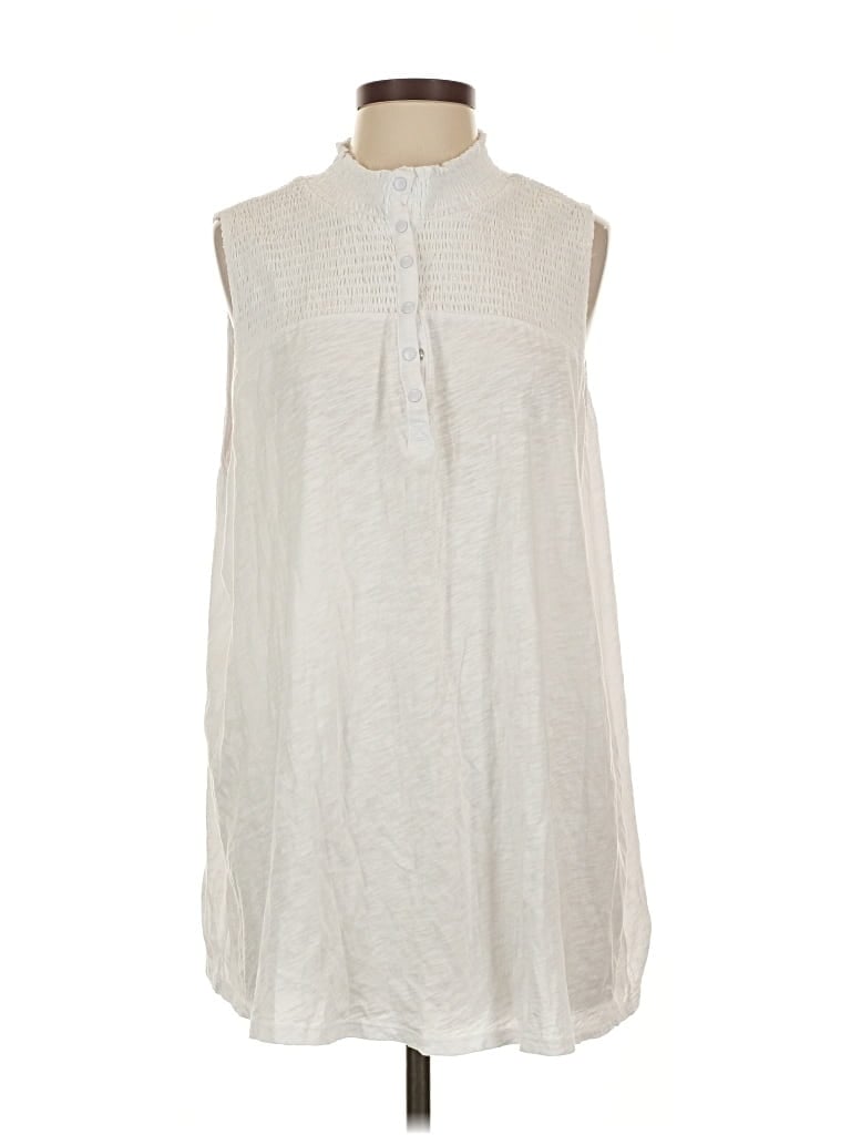 Pre-owned Torrid Sleeveless Button Down Shirt In Silver