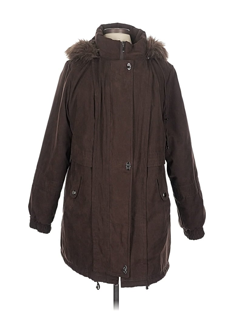 Pre-owned St. John's Bay Coat In Brown