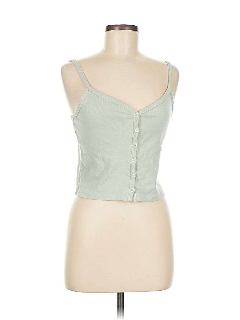 Pre-owned John Galt Sleeveless Top Green Sweetheart Neckline Tops