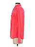 J.Crew 100% Silk Color Block Red Pink Long Sleeve Silk Top Size 0 - photo 5