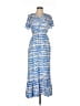 Kindred Print Blue Casual Dress Size L - photo 1