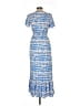 Kindred Print Blue Casual Dress Size L - photo 2