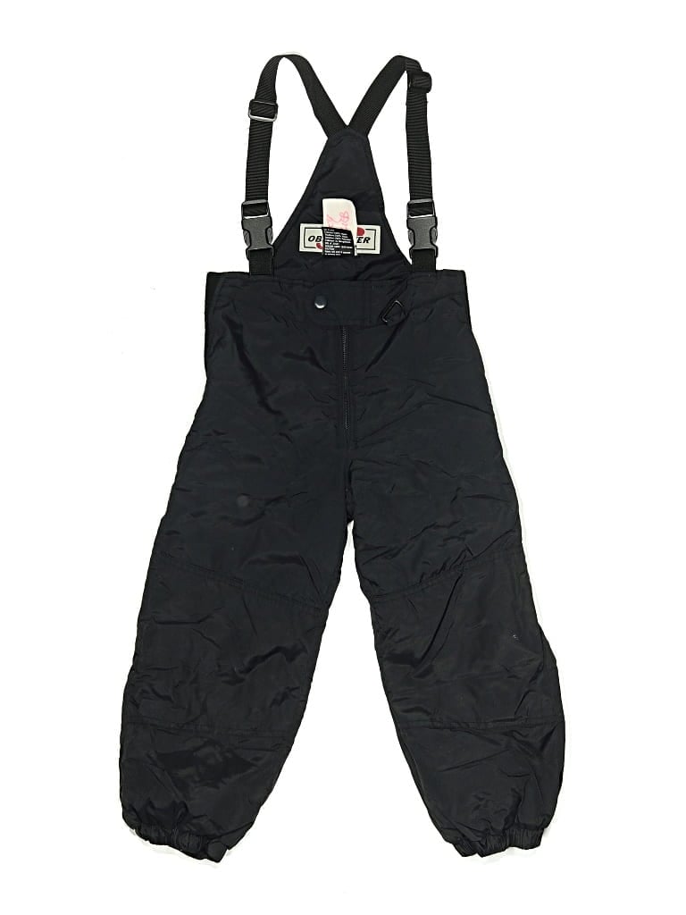 Pre-owned Obermeyer Kids' Snow Pants With Bib In Black