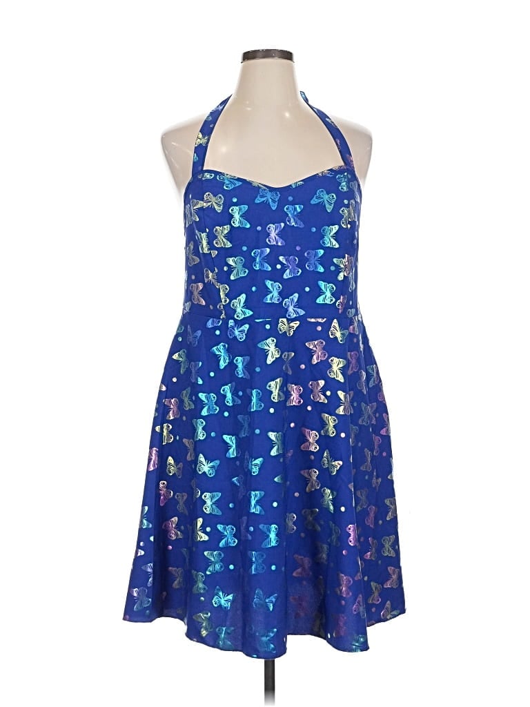Pre-owned Shein Curve Cocktail Dress In Blue
