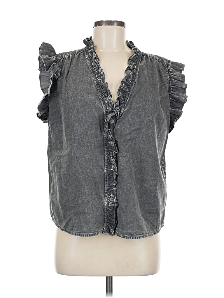 Elan Sleeveless Blouse In Gray