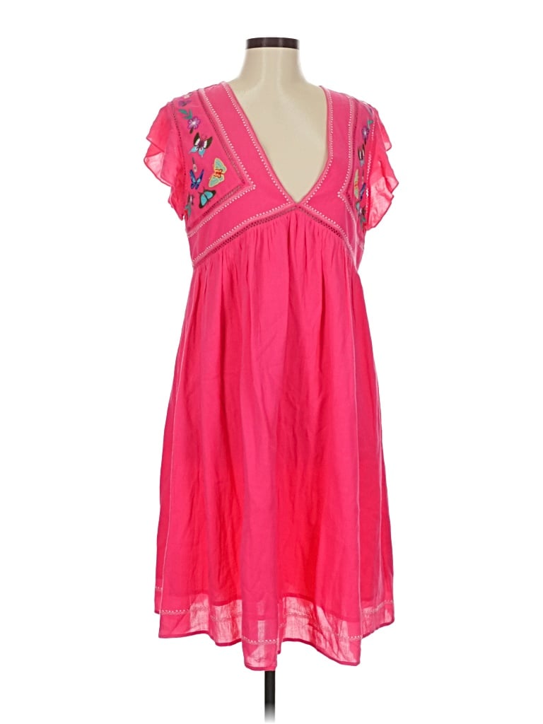 Pre-owned Johnny Was Casual Dress In Pink