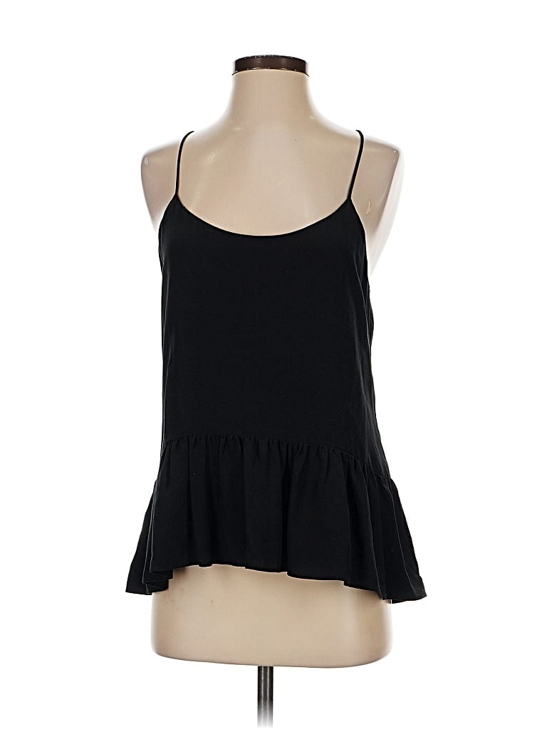 Pre-owned Lavender Brown Sleeveless Silk Top Black Halter Neckline Tops