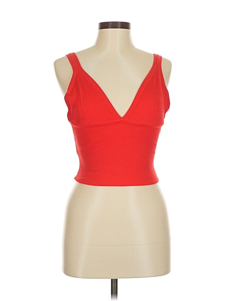 Pre-owned Out From Under Tank Top Red Strapless Neckline Tops