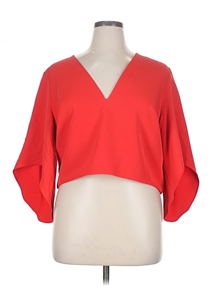 Pre-owned Mare Mare X Anthropologie 3/4 Sleeve Blouse In Red