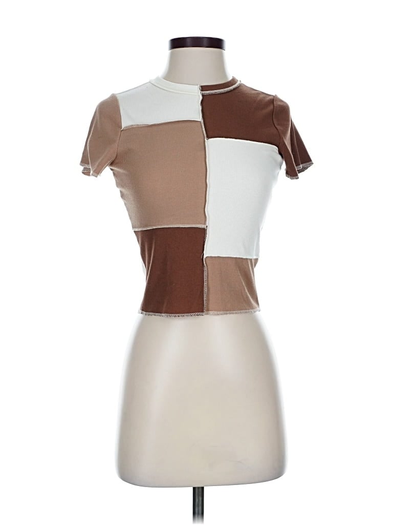 Pre-owned Hollister Short Sleeve Turtleneck In Brown