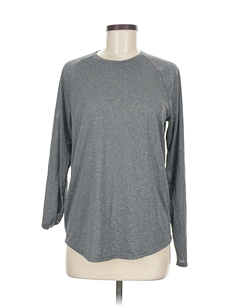 Pre-owned Assorted Brands 3/4 Sleeve T-shirt In Gray