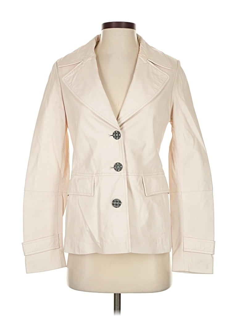 Pre-owned Bod & Christensen 3/4 Sleeve Top Ivory Square Neckline Tops In White