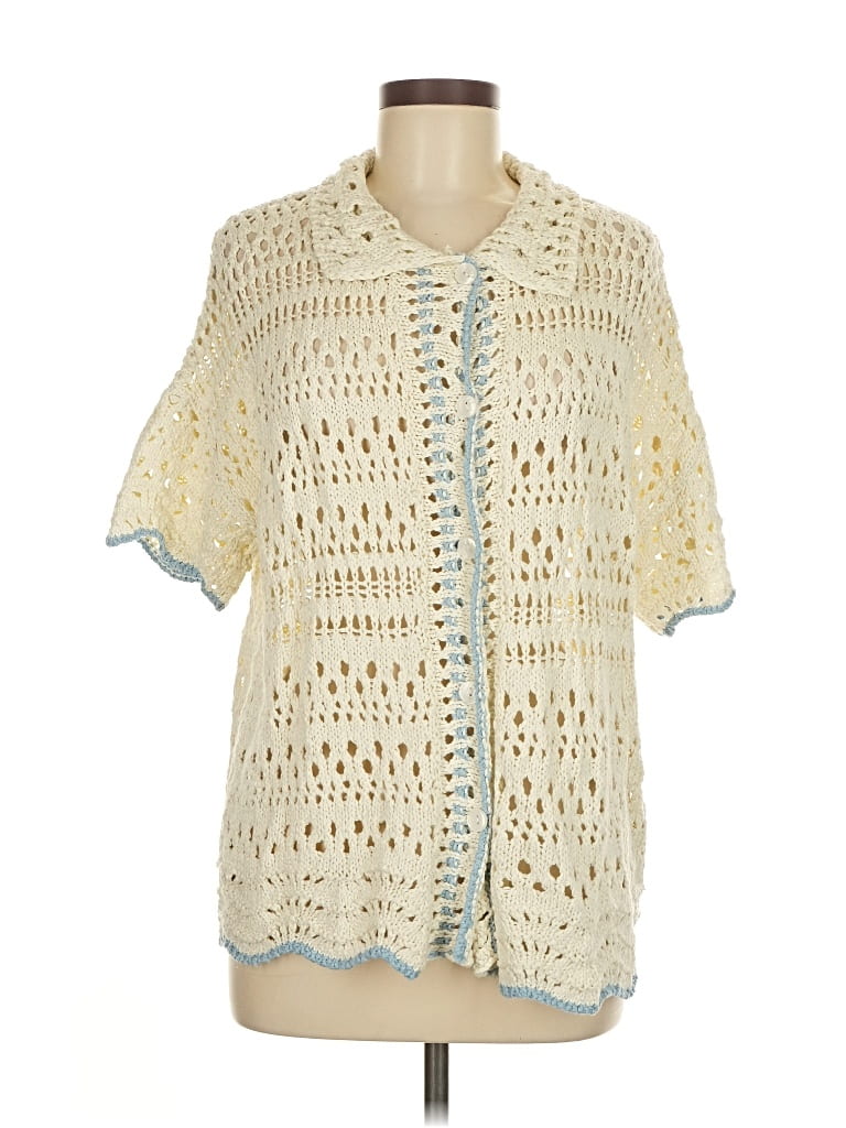 Pre-owned Free People Cardigan Sweater In White