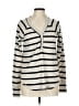 Chaser Stripes Ivory Black Cardigan Size L - photo 1