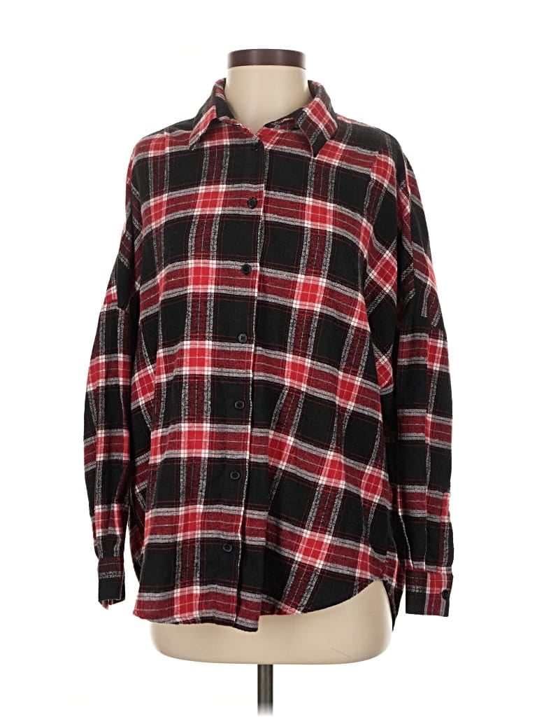 Pre-owned French Connection Long Sleeve Button Down Shirt In Red