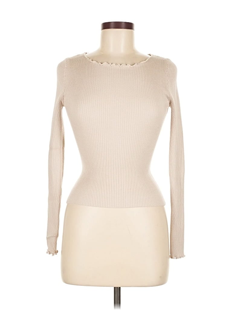 Pre-owned Dissh Long Sleeve Turtleneck In White