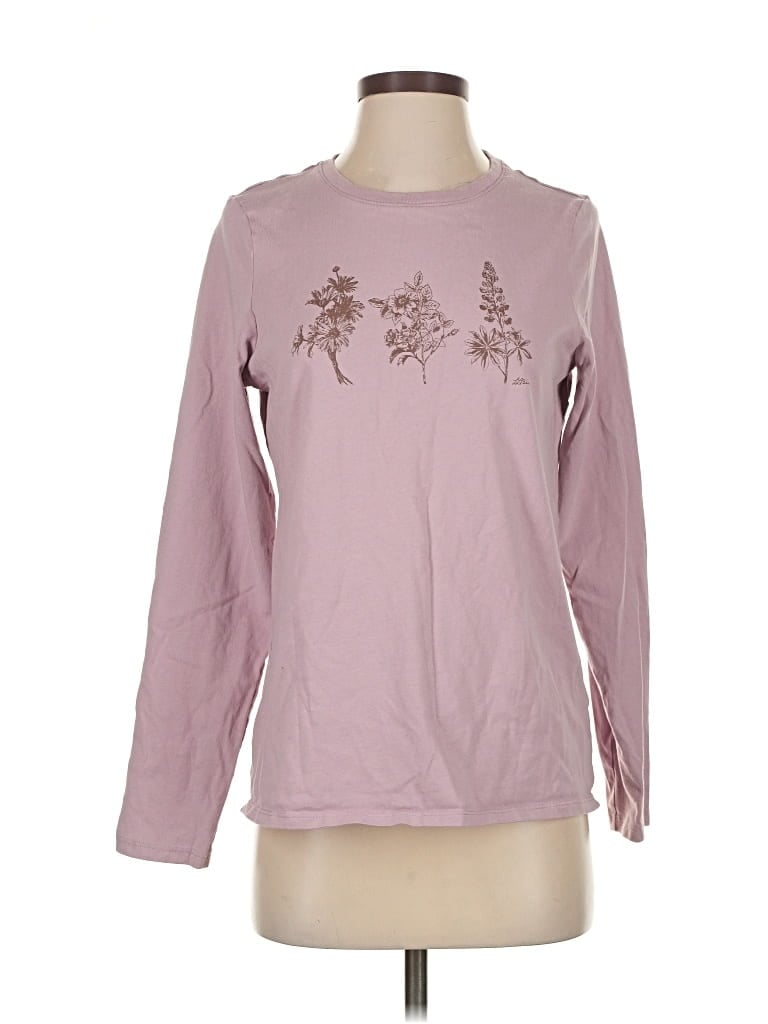 Pre-owned L.l.bean Long Sleeve T-shirt In Pink