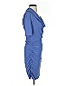 Halston Heritage 100% Viscose Solid Blue Cocktail Dress Size 2 - photo 4