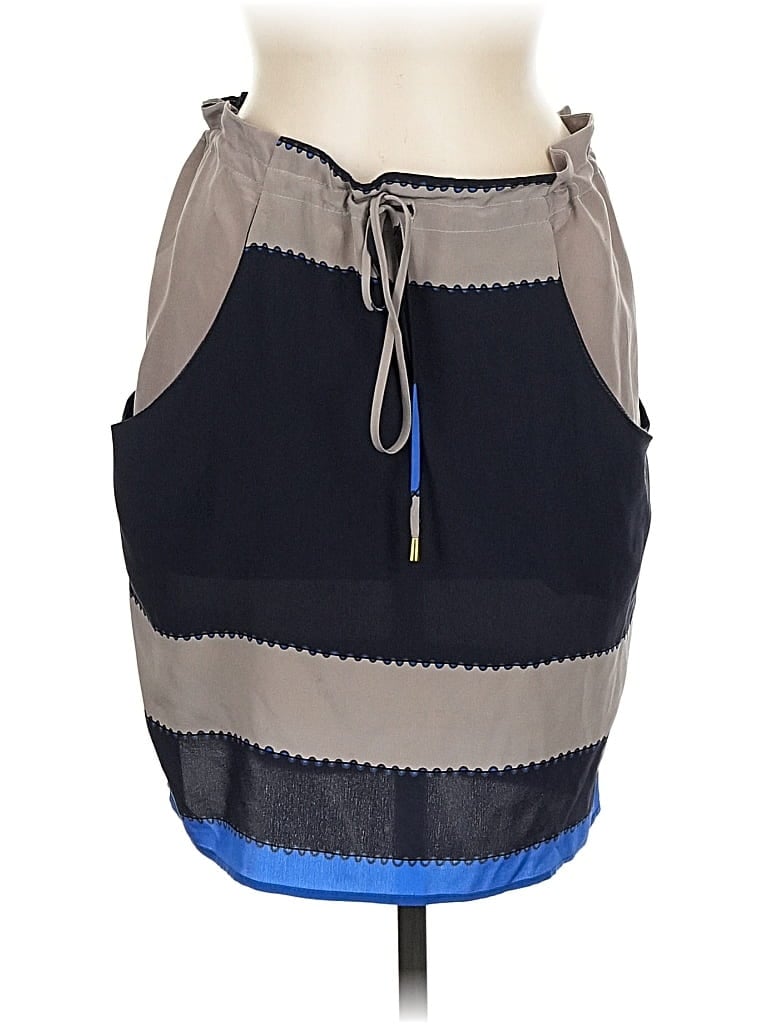 Pre-owned Corey Lynn Calter Silk Skirt In Blue