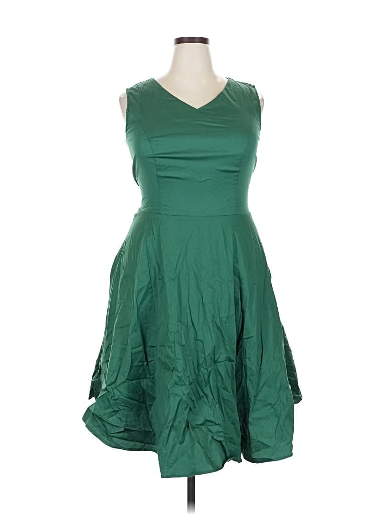 Pre-owned Assorted Brands Cocktail Dress In Green