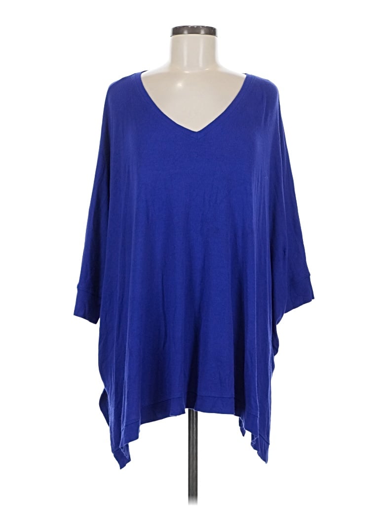 Pre-owned Bordeaux 3/4 Sleeve T-shirt In Blue