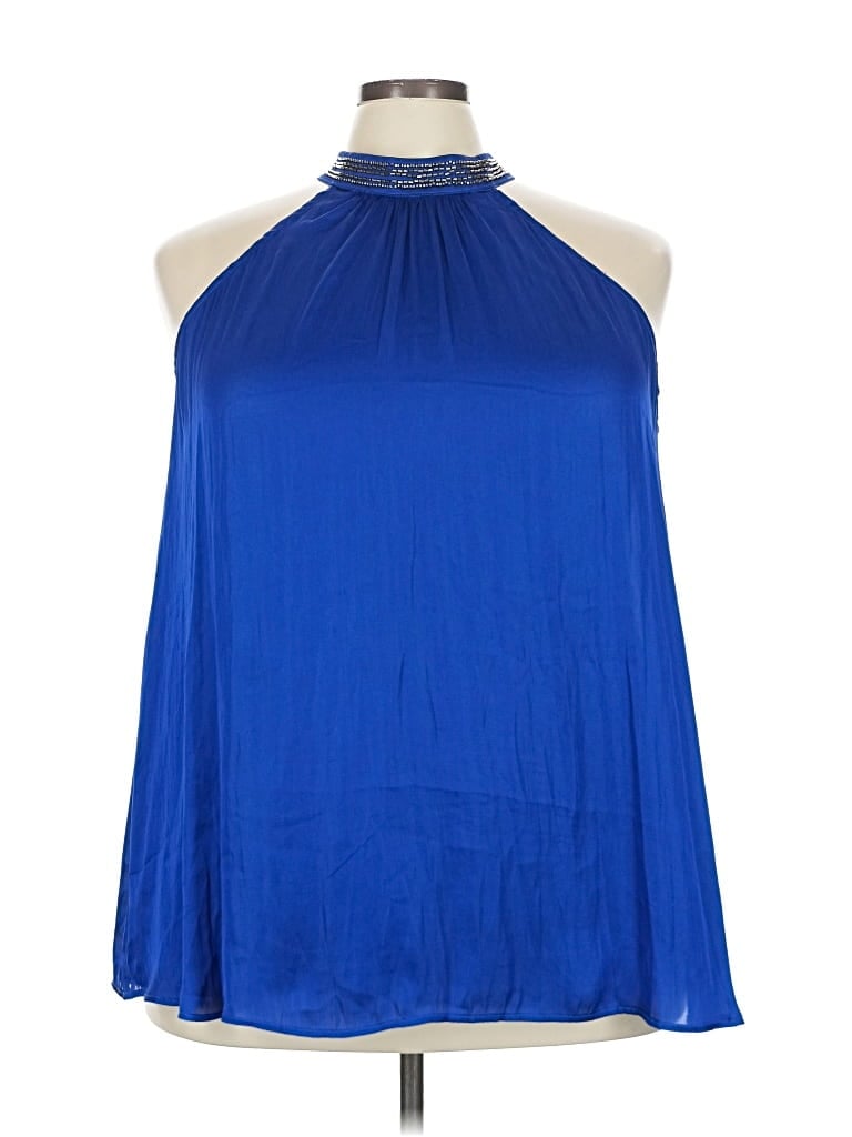 Pre-owned Torrid Sleeveless Blouse In Blue