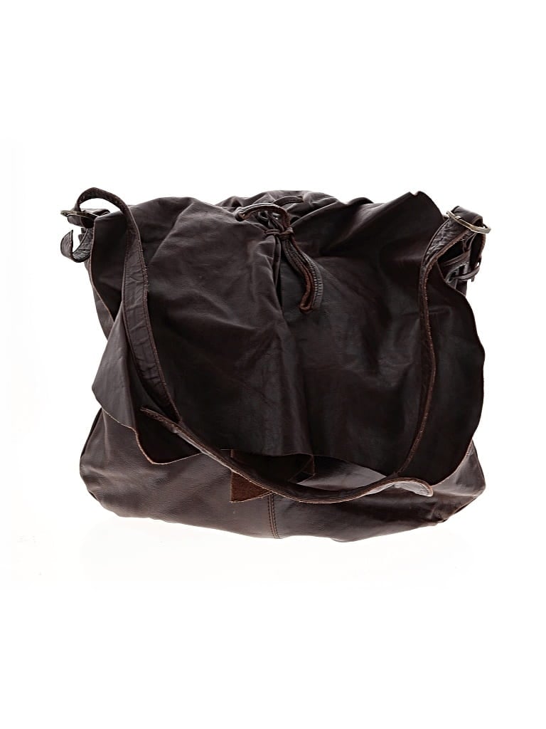 Pre-owned Newport News Leather Shoulder Bag In Brown