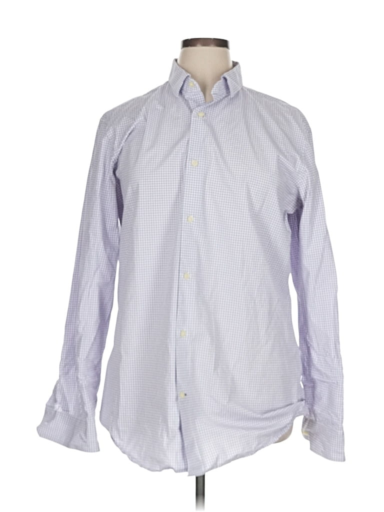 Pre-owned Banana Republic Long Sleeve Button Down Shirt In Purple