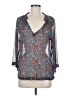 Patterson J. Kincaid 100% Polyester Blue 3/4 Sleeve Blouse Size M - photo 1