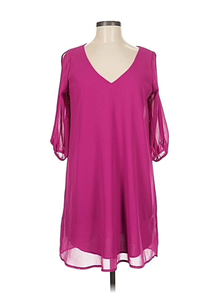 Pre-owned Lulus 3/4 Sleeve Blouse In Purple