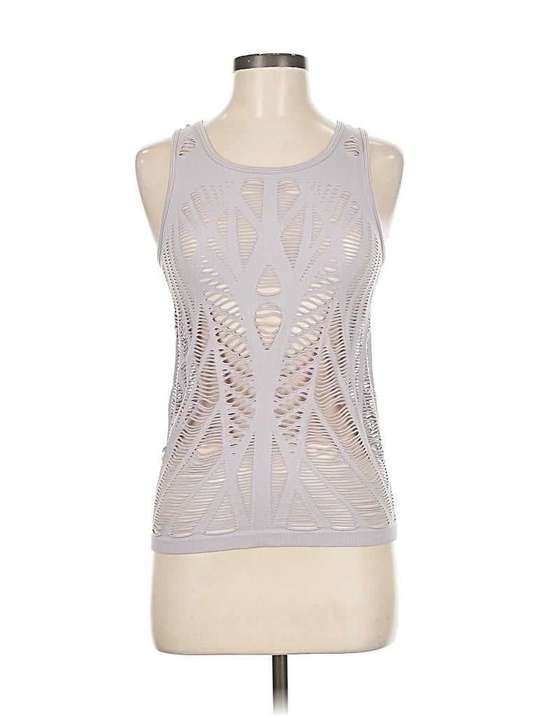 Pre-owned 90 Degree By Reflex Sleeveless Top Gray Halter Neckline Tops