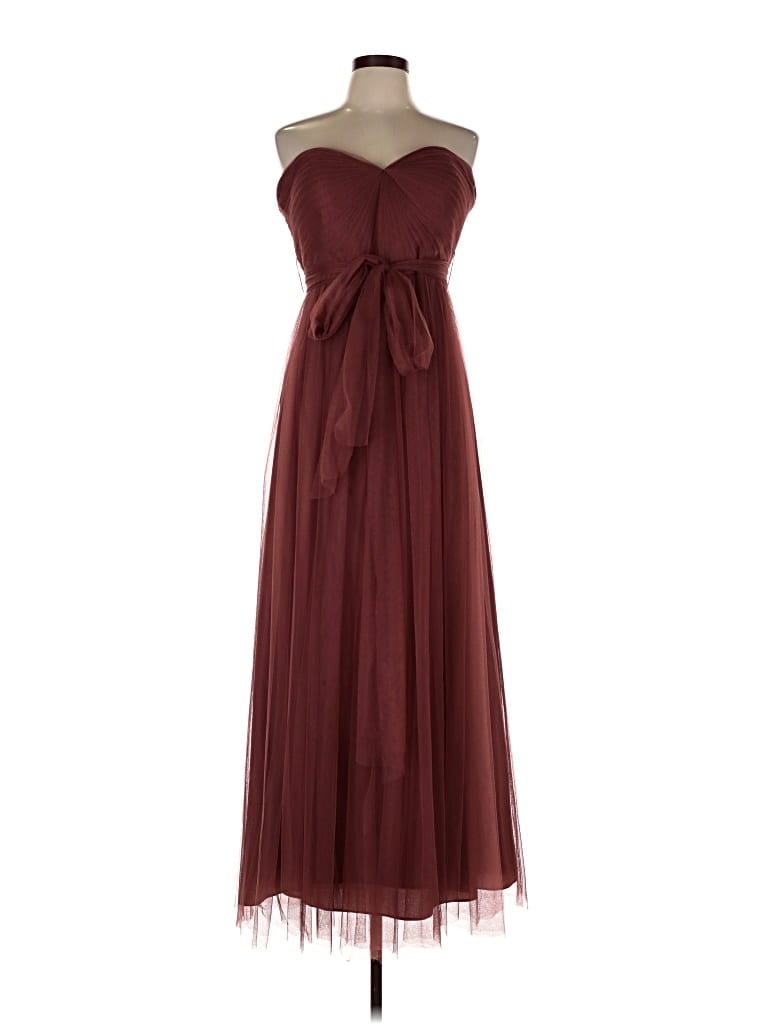 Pre-owned Jenny Yoo Collection Cocktail Dress In Burgundy