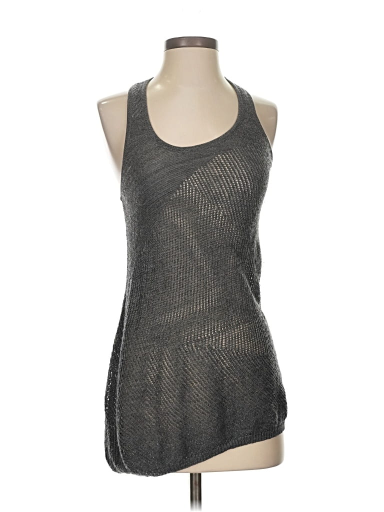 Pre-owned Eileen Fisher Sleeveless Top Gray Halter Neckline Tops