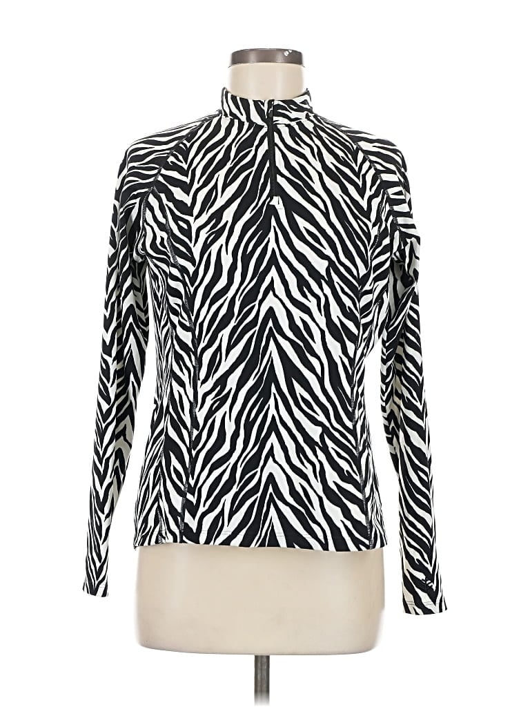 Pre-owned Coolibar Long Sleeve Blouse In White