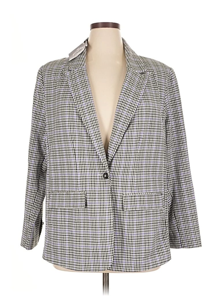 Pre-owned Ava & Viv Blazer Jacket In Gray