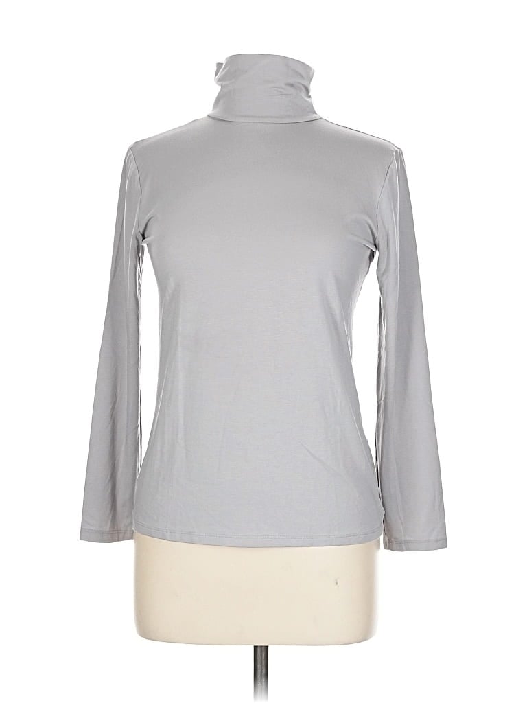 Pre-owned Assorted Brands Turtleneck Sweater In Gray