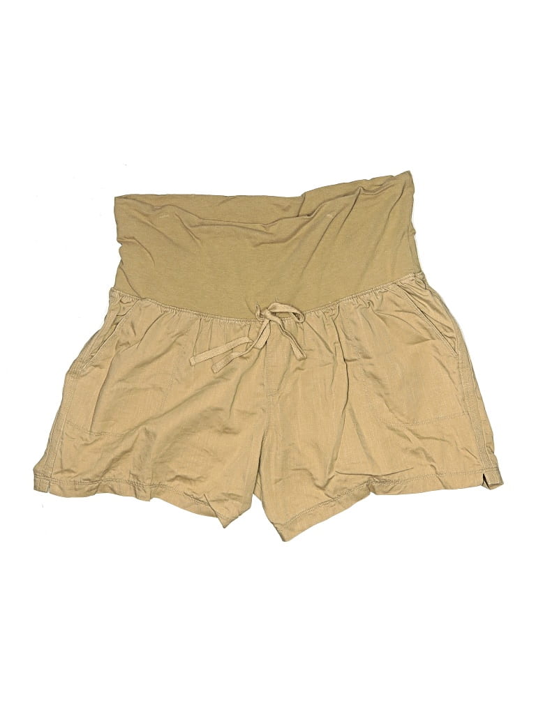 Pre-owned Isabel Maternity Khaki Shorts In Brown