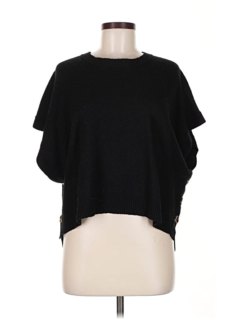 Pre-owned Love Token Poncho In Black