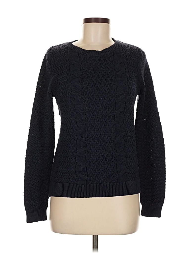 Pre-owned Croft & Barrow Pullover Sweater In Black