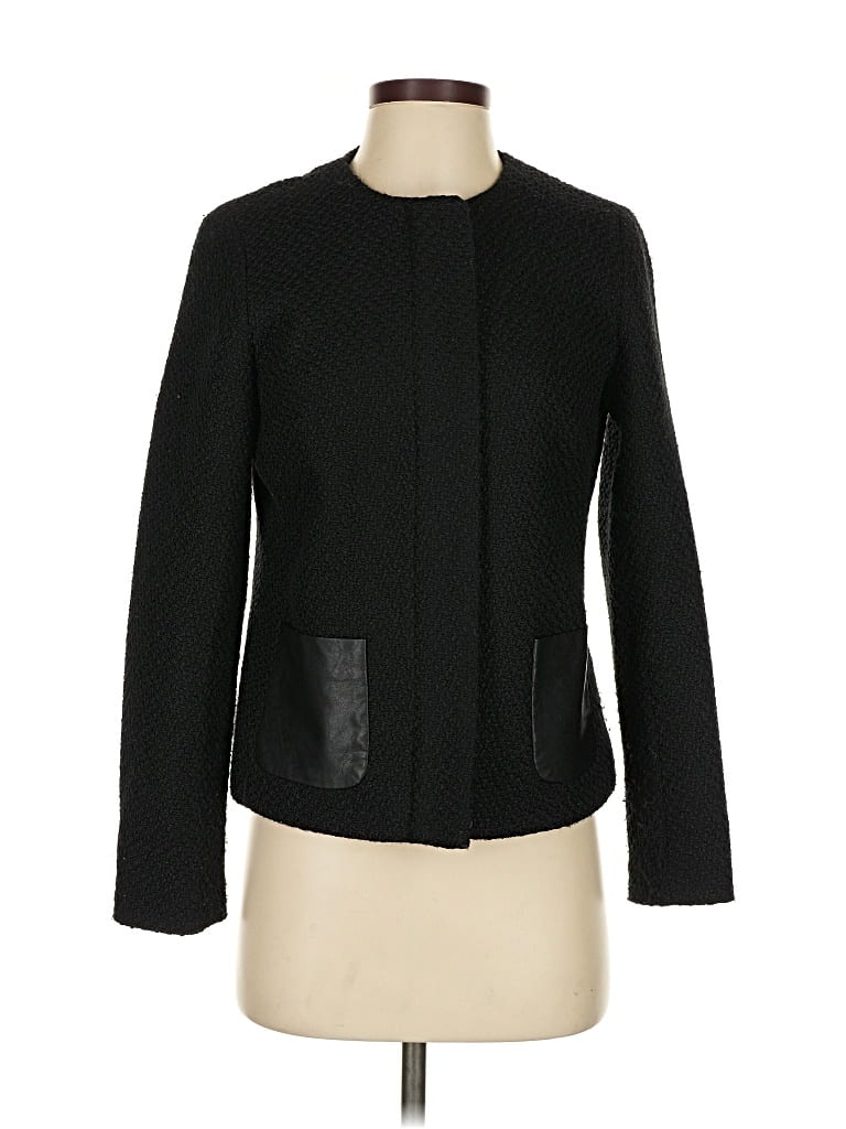 Pre-owned Talbots Long Sleeve Top Black Mock Neckline Tops