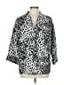 JM Collection Animal Print Silver Blazer Size L - photo 1