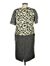 Max Mara 100% Silk Animal Print Gray Casual Dress Size 4 - photo 2